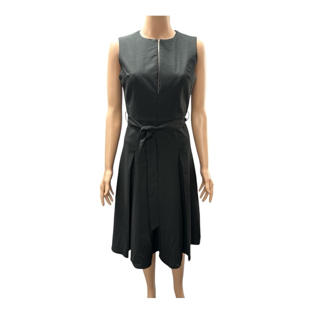 Hobemty - NWT - Elegant Black Pleated Sleeveless Dress Size Small